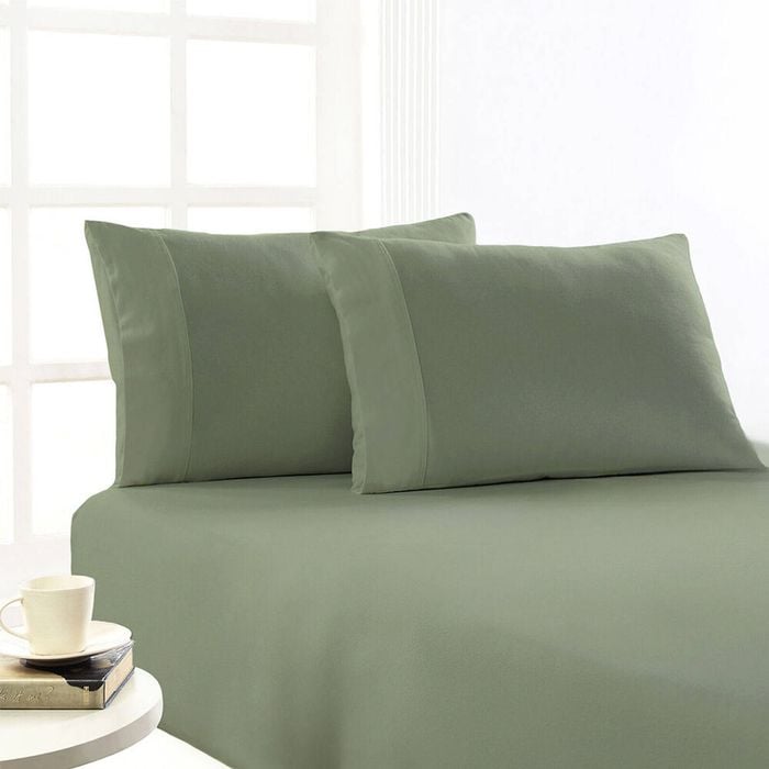 Park Avenue Single Cotton Flannelette Fitted & Pillowcase Set - Juniper