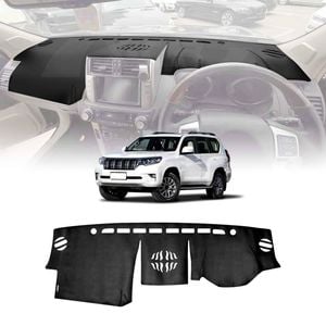 Dash Mat Pad Cover for Toyota Prado 150 Series 2009-2024 Non-Slip Microfiber Leather