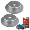 Bendix Rear Brake Pads + Rotors for Jeep Wrangler JK DB2003 2007-2018
