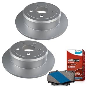 Bendix Rear Brake Pads + Rotors for Jeep Wrangler JK DB2003 2007-2018