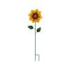  20 X 74cm Yellow Metal Sunflower Decorative Garden Stake