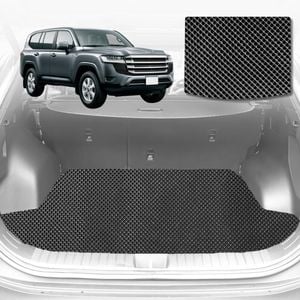 6D Diamond Car Boot Mat for Toyota LandCruiser 300 2021-Current-Cargo Mat-Black-Outback GT