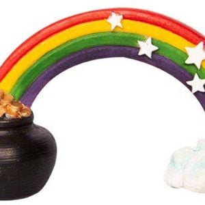 Aqua One Rainbow W/ Pot Of Gold Large Ornament 16x5.5x8.5cm (37500l)