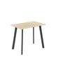 Olg Flare Bar Leaner 4 Leg Black Frame New Oak Smooth Top L1800mm X W900mm