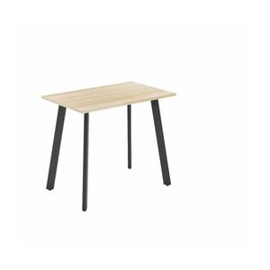 Olg Flare Bar Leaner 4 Leg Black Frame New Oak Smooth Top L1800mm X W900mm