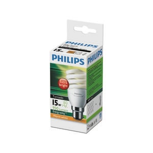 Philips Spiral B22 CFL 950Lm Warm White 15W Globe