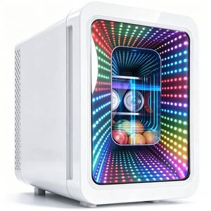 YOPOWER 20L Mini Fridge for Skincare & Perfume with Mirror Door & LED White Lighting