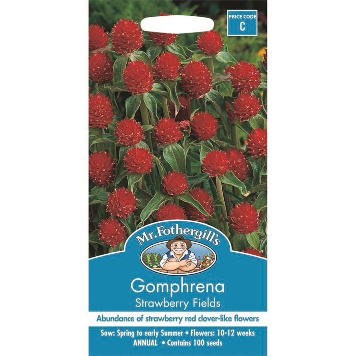 Mr Fothergill's Gomphrena Strawberry Fields Seeds