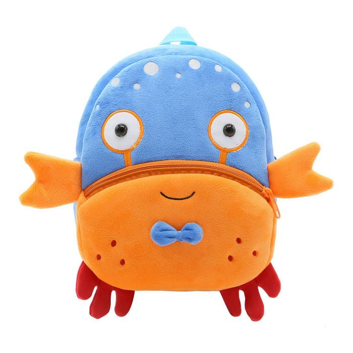 Anypack 3d Blue Crab School Backpack Cute Animal With Cartoon Designs Children Toddler Plush Bag For Baby Girls And Boys