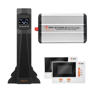VoltX UPS 2000VA 2000W + 12V 2KW Inverter LCD Display Home Backup Power System