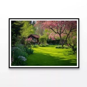Garden in Natural Spring  Print 100% Australian Made 120x90cm  (Poster)