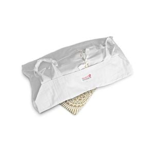 Sweet Goodbye COCOON - Soft Pet Casket - Burial & Cremation Ceremony Kit (Classic Cotton) | White/Natural, Small