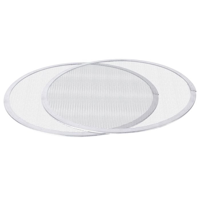 Argon Tableware 2x Mesh Pizza Screens - 14in 36cm Non-stick Metal Aluminium Pizza Trays Round Oven Safe Cooking Baking Pan Tray