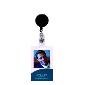 Rexel ID Retractable Card Holder with Strap 750mm (Black)
