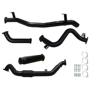 Ignite Exhausts Turbo Back For Toyota Landcruiser 79 Series V8 S/cab 3" No Cat With Hotdog Black Aluminised Steel