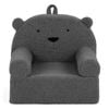 Costway Little Bear Sofa Kid Reading Chair Couch Teddy Fleece Fabric Grey