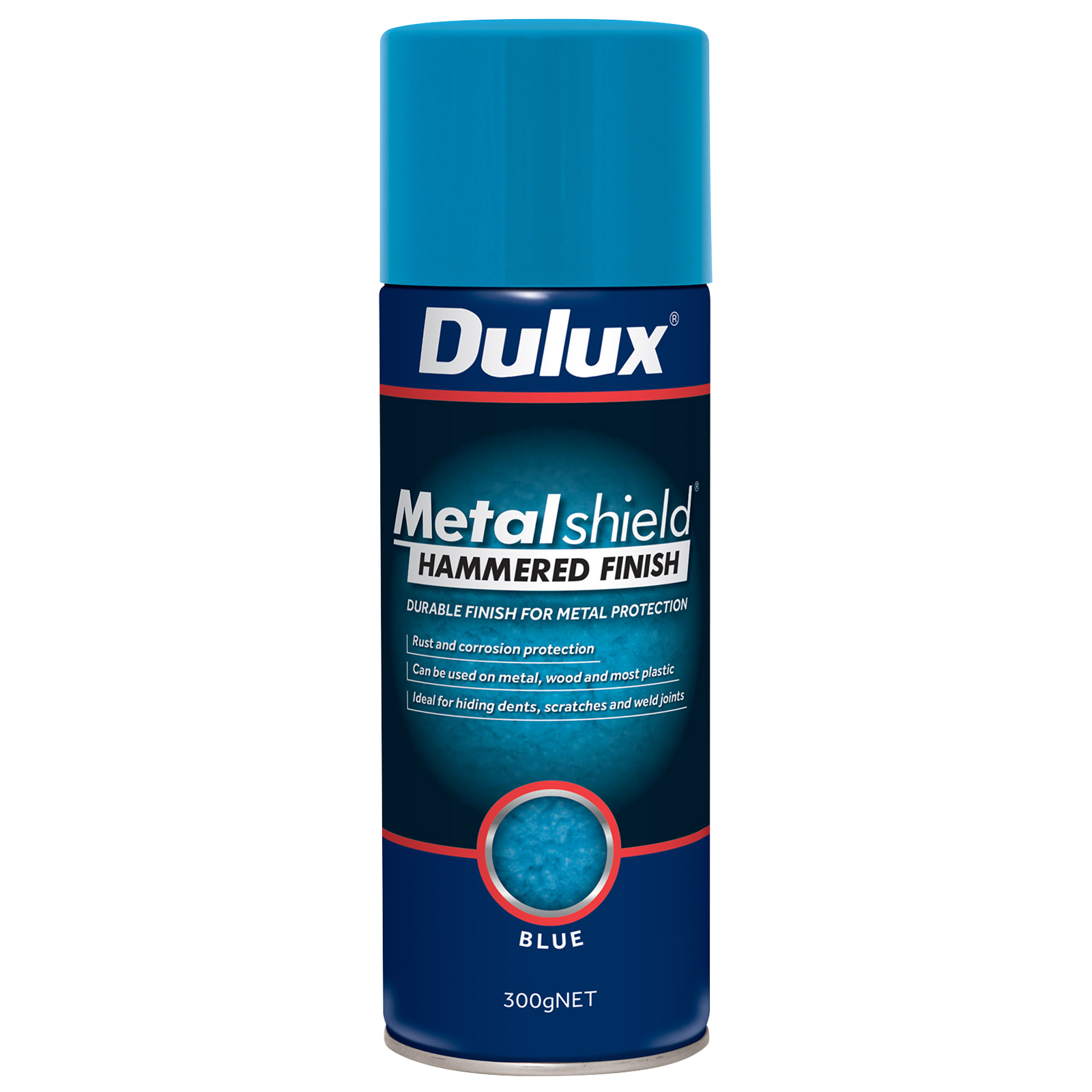 Dulux 300g Metalshield Hammered Finish Spray Paint Blue - Blue