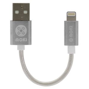 Moki 10cm Braided USB to Lightning MFI-Certified Sync/Charge Cable for iPhone