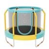 Costway Kids Trampoline Exercise Rebounder W/safety Enclosure Net Outdoor Jumping Fun Gift Yellow