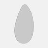 Future Glass Pebble Shape Mirror - 1200 x 700mm - White