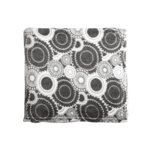 Assorted Plush Throw Rug 125 x 150 cm Circle Charcoal