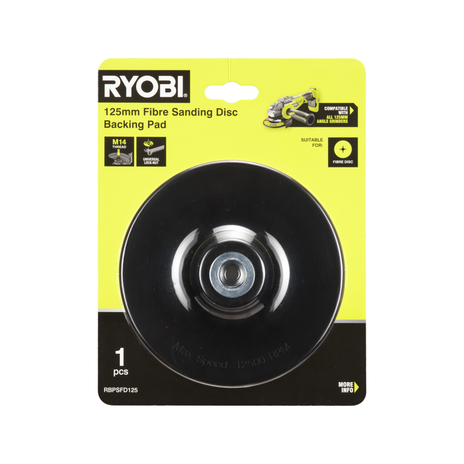 Ryobi 125mm Fibre Sanding Disc Backing Pad Bunnings New Zealand