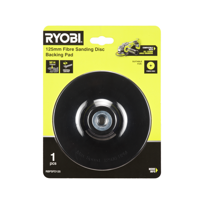 Ryobi 125mm Fibre Sanding Disc Backing Pad
