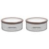 2PK Ecology Store Round 1.8L Glass Barrel/Canister 20.8cm - Clear Lid