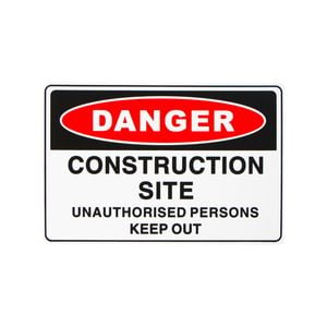 Brutus 450 x 300mm Construction Site Safety Sign