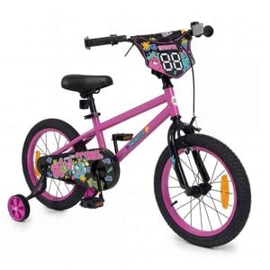 Costway 40cm Kid Bike Adjustable Bicycle Training Wheel Balance Pink