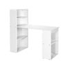 Costway Computer Gaming Desk Office W/bookshelf White