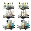 SOGA 2X 3 Tier Black Steel Rotating Kitchen Countertop Organizer Shelf