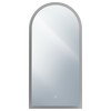 Mondella 450 x 900mm Arch Frameless LED Frosted Edge Mirror and Touch Switch for CCT + Dimmable + Defogger