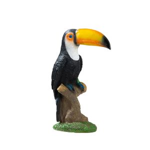 Northcote Pottery 25cm Toucan Black Garden Statue