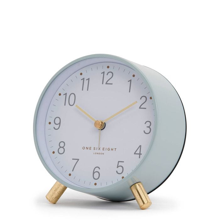 One Six Eight London Maisie Sage Green Silent Alarm Clock