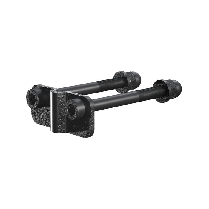 PEAK Black Steel Fence Brackets For Wire Grid Fencing - 6 Pack