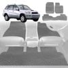 6D Diamond Car Floor Mats for Toyota RAV4 2-Door (XA20)2000-2005-Full Set-Grey-Outback GT