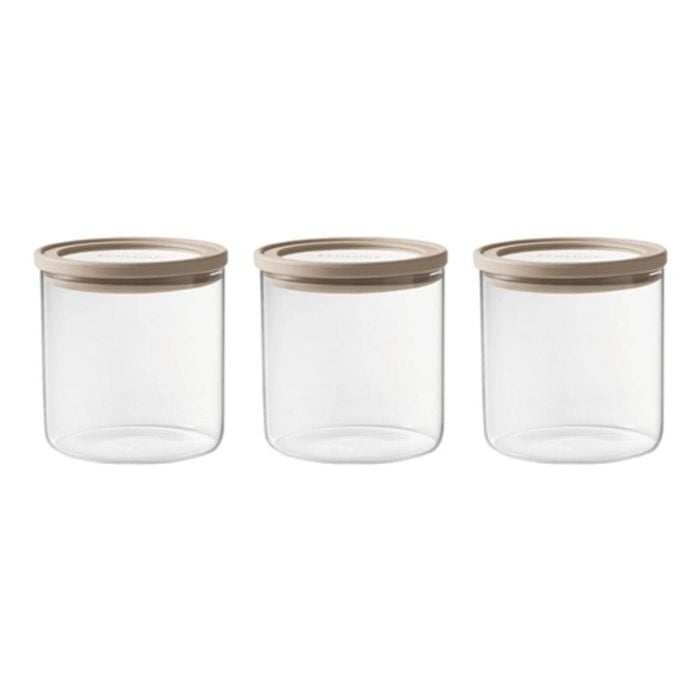 Ecology Store Set Of 3 Round Canisters