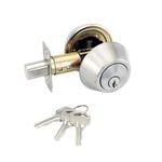Ikonic Brushed Nickel Double Cylinder Deadbolt
