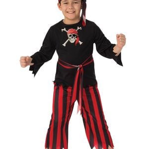 Skull And Cross Bones Classic Pirate Boys Costume - 6-8