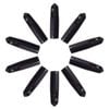 Olive Oil Bottle Pourer Dust Caps - Fits AT-OOB101, AT-OOB102, AT-OOB103 Bottles - Black - Pack of 10