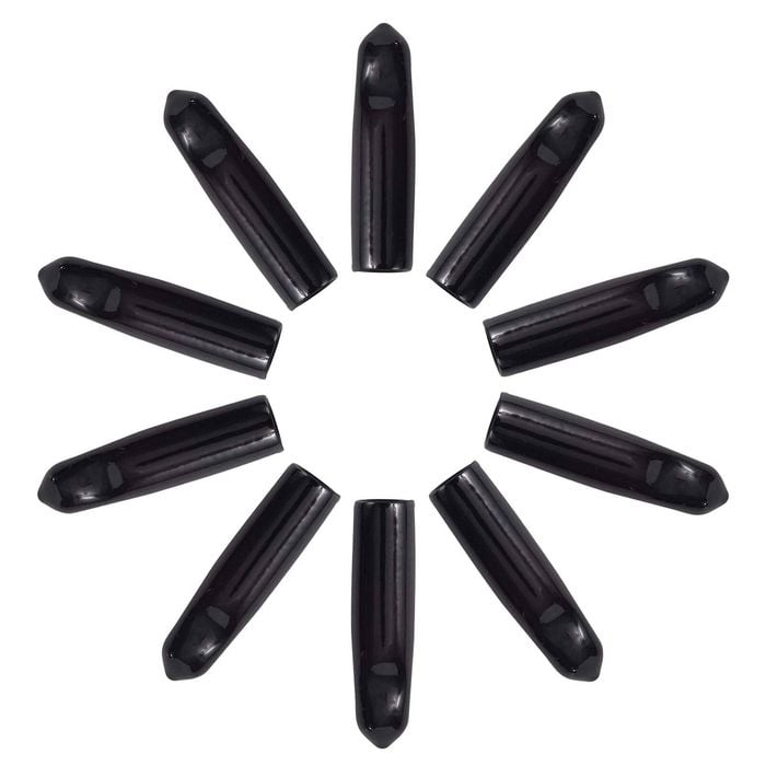 Olive Oil Bottle Pourer Dust Caps - Fits AT-OOB101, AT-OOB102, AT-OOB103 Bottles - Black - Pack of 10