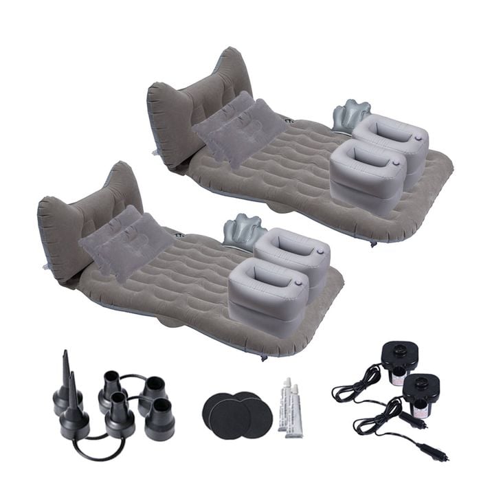 SOGA 2X Grey Honeycomb Inflatable Car Mattress
