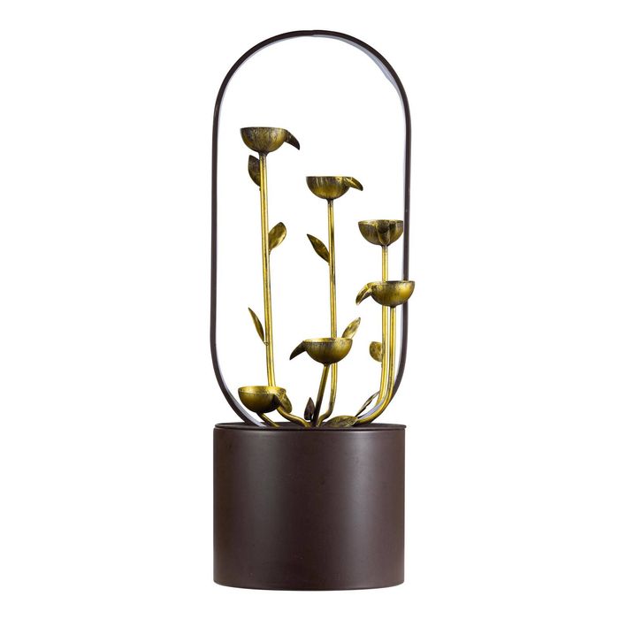 Northcote Pottery 28 x 82cm Gilded Grove Powder Coated Steel Water Feature