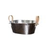 Ssh Collection Polo Champagne Bath - Hammered Finish With Brown Leather Handles