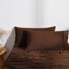 Dreamaker Superfine Washed Microfibre King Pillowcase Twin Pack - Chocolate