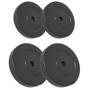 vidaXL 4x Weight Plates 30 kg Cement Dumbbell Barbell Plate Fitness Training
