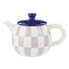 Emporium Check Teapot - Purple/blue