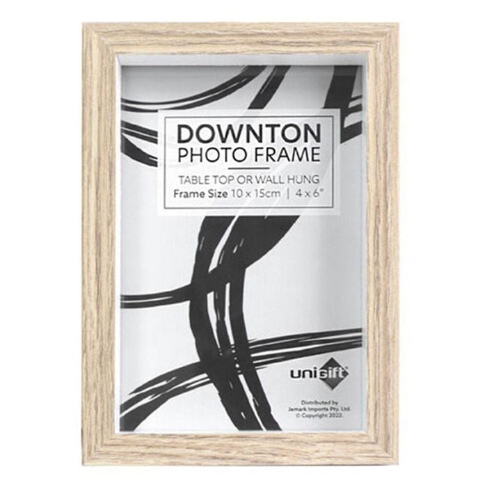 Unigift Downton Matt Wooden/Glass Picture Photo Frame 10x15cm Natural