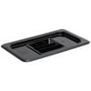 Vogue Gastronorm Lid Polycarbonate Black 1/4 Size Commercial Kitchen Storage